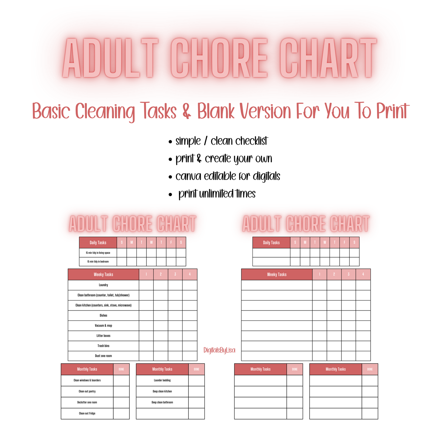 Adult Chore Chart