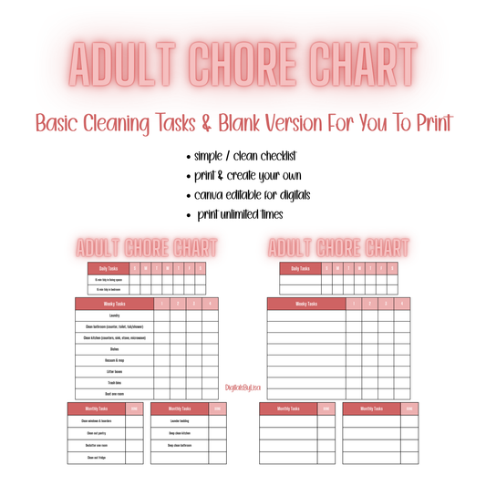 Adult Chore Chart